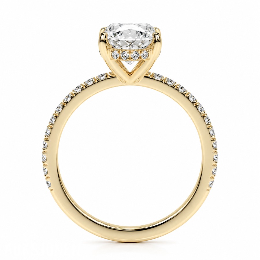 2,00CT DIAMANTRING I 14k GULL MED SERTIFIKAT